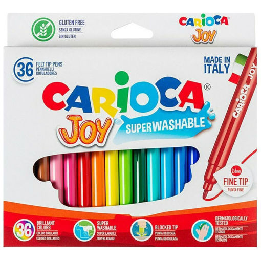 Carioca Joy μαρκαδόροι 36 τεμαχίων – παιδικοί μαρκαδόροι με πολλά χρώματα και πλενόμενο μελάνι