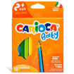 Ξυλομπογιές Carioca Baby 10 τεμαχίων – Κωδ. 42819 – EAN 8003511428198 – Παχύτερο σώμα, ασφαλείς για παιδιά από 2 ετών, έντονα χρώματα