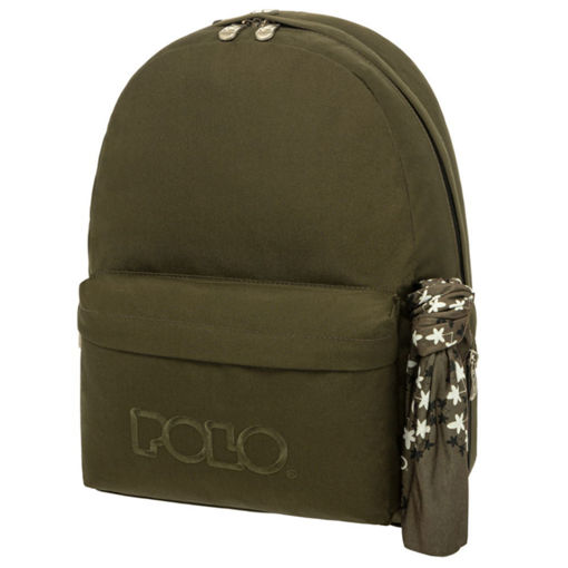 Σακίδιο πλάτης Polo Original Scarf Light Khaki 20lt, μπροστινή όψη με ανατομική τριγωνική πλάτη