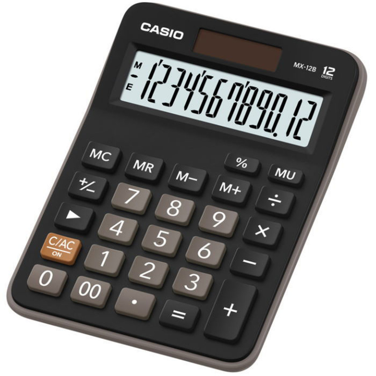 Αριθμομηχανή Casio MX 12B 12 ψηφίων, επιτραπέζια αριθμομηχανή γραφείου με μεγάλη οθόνη, EAN 4971850032212, Lichnaribooks