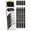 Online μαρκαδόροι καλλιγραφίας 5τεμ μαύροι με πινέλο και διαφορετικά πάχη γραφής, EAN 4014421191144, Lichnaribooks