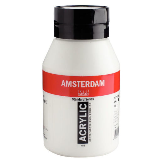 Acrylic Amsterdam 105 Titanium White 1000ml Talens 8712079044367 Lichnaribooks