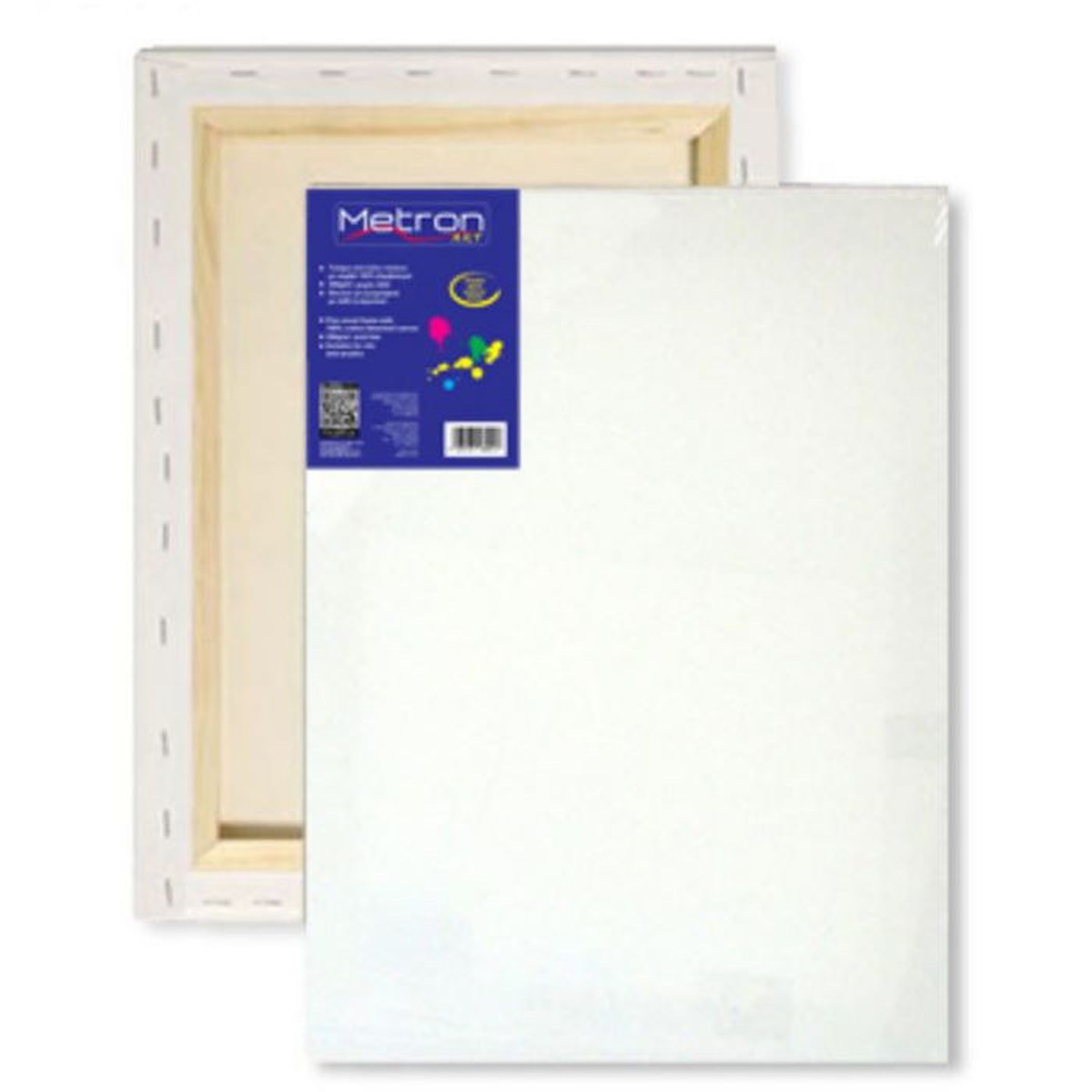 Τελάρο ζωγραφικής Metron 20×30 εκατοστά με λευκό βαμβακερό μουσαμά έτοιμο για άμεση εικαστική χρήση