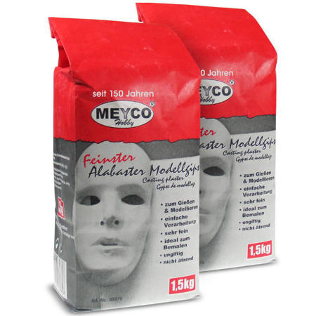 Γύψος καλλιτεχνίας Meyco λευκός 1.5kg, μπροστινή όψη συσκευασίας