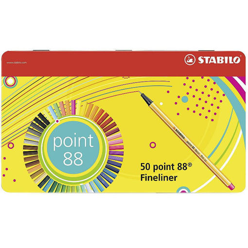 Stabilo Pen 88 σετ 50 μαρκαδοράκια – Μύτη 0.4mm για λεπτομέρειες & σημειώσεις – EAN 4006381493475