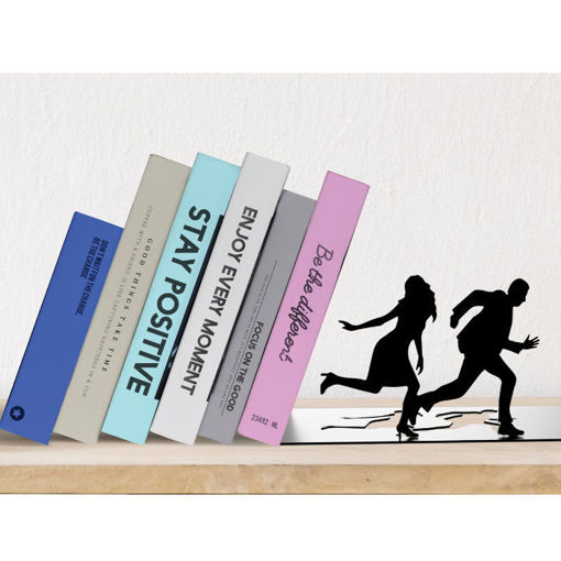 Σετ βιβλιοστάτες i-Total Escape XL2096 μαύροι 10x17x10cm με μεταλλικό σχέδιο – για οργάνωση και στυλ