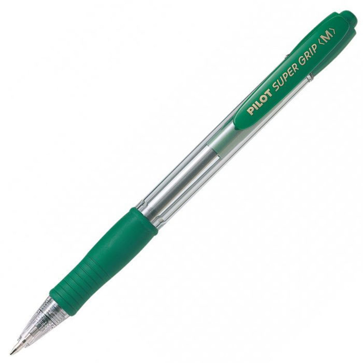 Στυλό Pilot Super Grip medium πράσινο με κλικ και κλιπ σε φωτογραφία προϊόντος