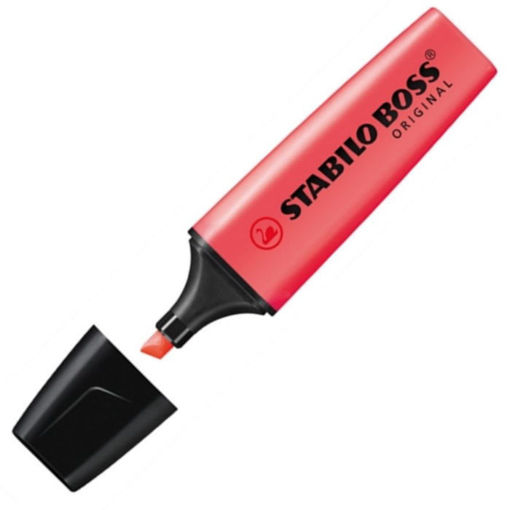 Μαρκαδόρος υπογράμμισης Stabilo Boss Original κόκκινος 70/40 μπροστινή όψη