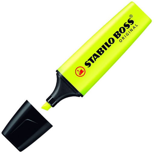 Μαρκαδόρος υπογραμμίσεως Stabilo Boss Original χρώμα κίτρινο φωσφοριζέ κωδικός 70/24 EAN 4006381333627