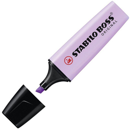 Μαρκαδόρος υπογραμμίσεως Stabilo Boss Pastel Λιλά 70/155 με απαλό μωβ παστέλ τόνο. 2. Barcode EAN: 4006381492355. 3. Lichnaribooks