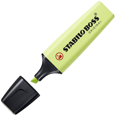 Μαρκαδόρος υπογραμμίσεως Stabilo Boss Pastel Dash of Lime 70/133 με φωτεινή πράσινη παστέλ απόχρωση. 2. Barcode EAN: 4006381557924. 3. Lichnaribooks