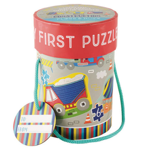 Τα πρώτα μου παζλ Floss and Rock Κατασκευές σε tub με τέσσερα παζλ 5055166355452 Lichnaribooks