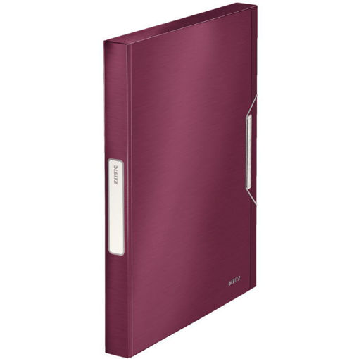 Κουτί Leitz Style A4 Garnet Red 3cm 3956-28, ανθεκτικό κουτί αρχειοθέτησης με λάστιχο, EAN 4002432108053, Lichnaribooks