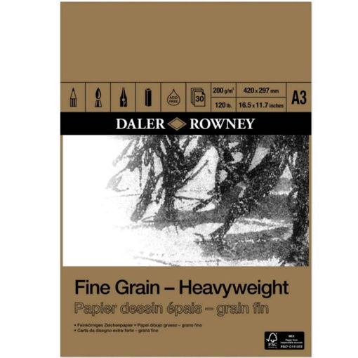 Χαρτί ζωγραφικής Fine Grain 30 φύλλα για μολύβι και κάρβουνο