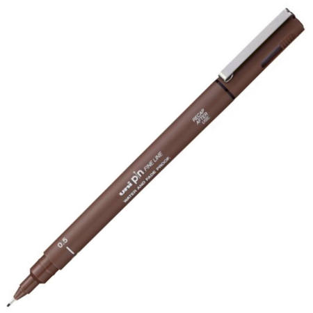Μαρκαδοράκι Uni-Ball Permanent 0.5 PIN sepia Uni-Ball 4902778230800 Lichnaribooks