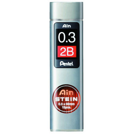 Μύτες Pentel Ainstein 0.3mm 2B PEC2732B σετ 15 τεμαχίων EAN 4902506269102 Lichnaribooks