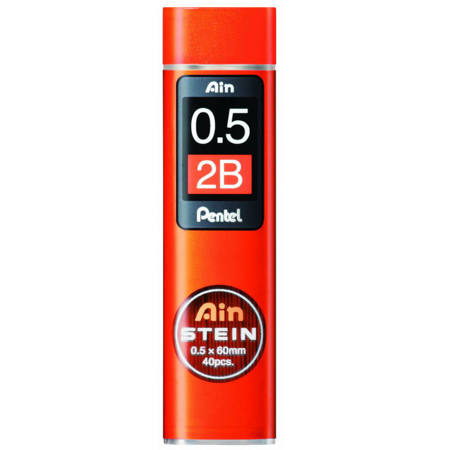 Μύτες Pentel Ainstein 0.5mm 2B 40 τεμαχίων PEC2752B – μαλακές μύτες για έντονη, ομαλή γραφή
