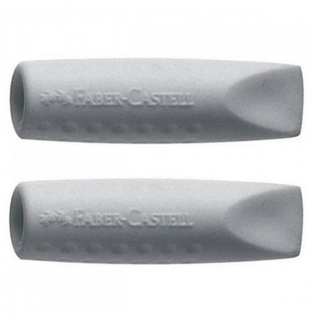 Faber Castell διπλή γόμα ασημί για μολύβι και μελάνι EAN 4005401870005 Lichnaribooks