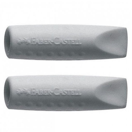 Faber Castell διπλή γόμα ασημί για μολύβι και μελάνι EAN 4005401870005 Lichnaribooks