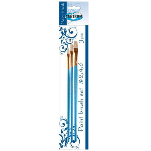 Πινέλα Centrum πλακέ σετ 3 τεμαχίων Νο 2-4-6 για ζωγραφική – EAN 4030969808566