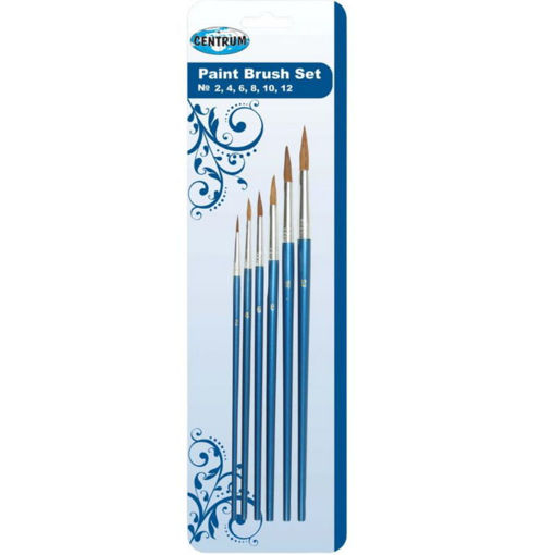 Πινέλα ζωγραφικής Centrum σετ 6 τεμαχίων Νο 2–12 στρογγυλά – Κωδικός 80656 – EAN 4030969806562
