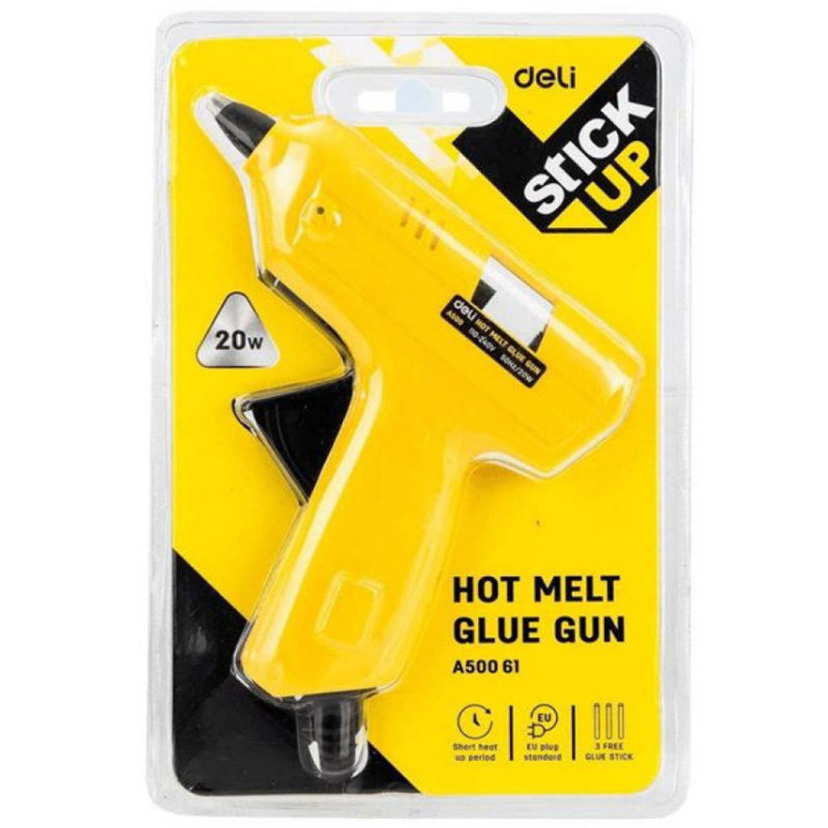 Μικρό πιστόλι σιλικόνης Deli 20W για ράβδους 7mm