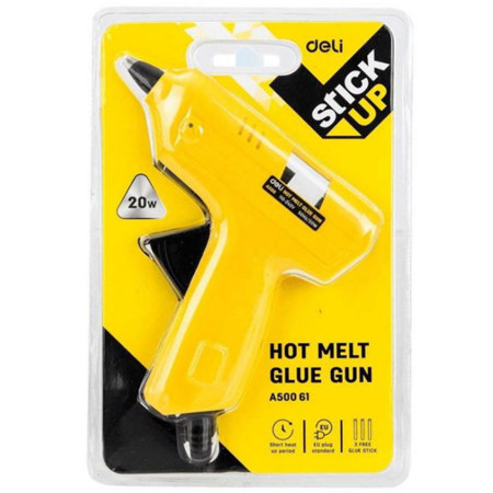 Μικρό πιστόλι σιλικόνης Deli 20W για ράβδους 7mm