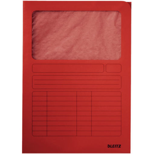 Υποφάκελος Leitz κόκκινος με παράθυρο 3950/25 EAN 4002432354030 Lichnaribooks
