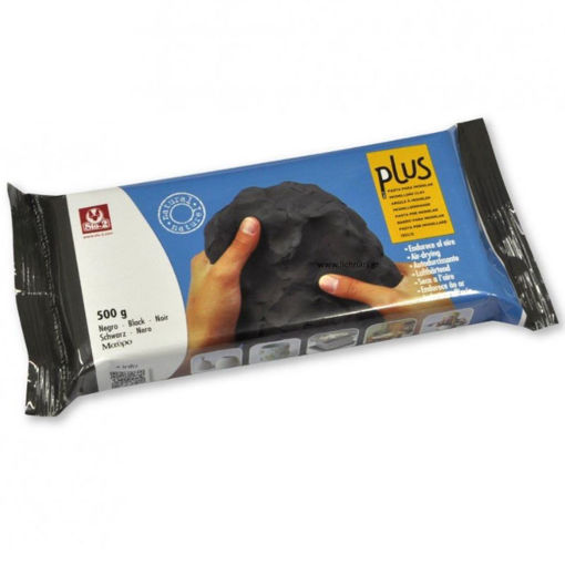 Πηλός καλλιτεχνίας Plus μαύρος 500g – αερόξηρος, έτοιμος προς χρήση για δημιουργίες
