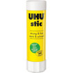 Κόλλα stick UHU Stic 40gr σε κίτρινη συσκευασία με μωβ καπάκι, μπροστινή όψη