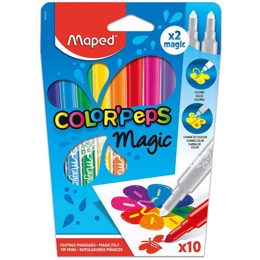 Μαρκαδόροι Maped Color’Peps Magic 10 τεμαχίων με εφέ αλλαγής χρώματος – δημιουργικό σετ ζωγραφικής για παιδιά
