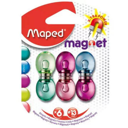 Μαγνήτες Maped X-Tra Power 13mm σετ 6 τεμαχίων – Ισχυρή συγκράτηση εγγράφων