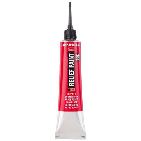 Amsterdam Relief Paint Deep Red 20ml Talens