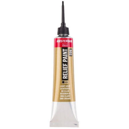 Amsterdam Relief Paint Light Gold 20ml Talens