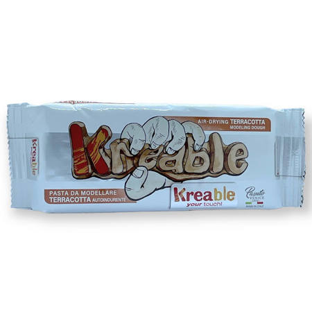 Πηλός καλλιτεχνίας Krea καφέ 500gr 0611, αυτοξηραινόμενος πηλός για μοντελισμό και γλυπτική, EAN 8015189006110, Lichnaribooks