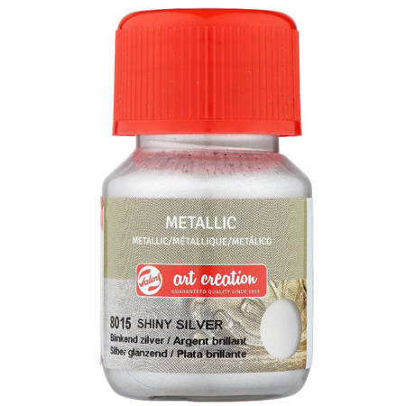Talens Art Creation Metallic Shiny Silver 8015 – 30ml ακρυλικό χρώμα με μεταλλική λάμψη – ιδανικό για καμβά & DIY