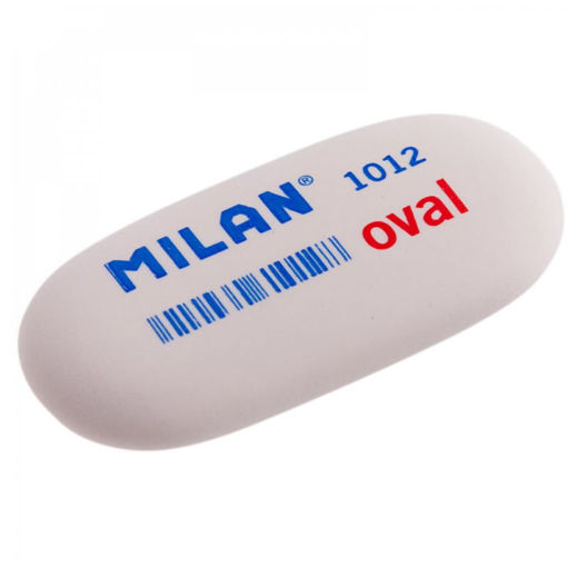 Γόμα Milan 1012 λευκή οβάλ 8414034610128 Lichnaribooks