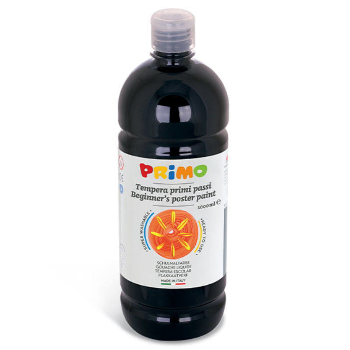 Tempera Primi Passi Morocolor Μαύρη 1000ml μπροστινή όψη