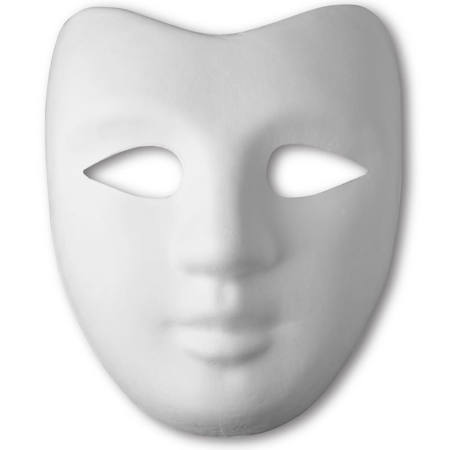 Μάσκα χάρτινη Meyco 21.5εκ Fullface λευκή βάση για κατασκευές και ζωγραφική