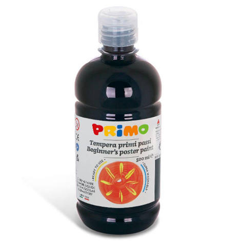Tempera Primi Passi Morocolor Nero 500ml μπροστινή όψη
