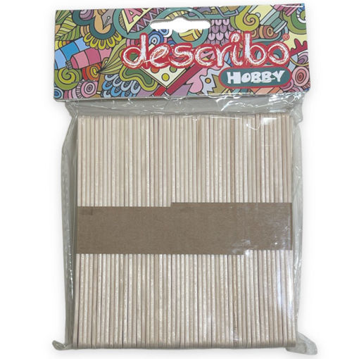 Ξυλάκια πλακέ παγωτού natural Describo σε συσκευασία 100 τεμαχίων