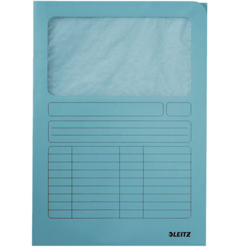 Υποφάκελος αρχειοθέτησης Leitz με παράθυρο μπλε χρώμα EAN 4002432307425 Lichnaribooks