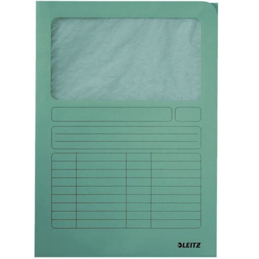 Leitz υποφάκελος αρχειοθέτησης πράσινος με παράθυρο 3950 4002432307432 Lichnaribooks