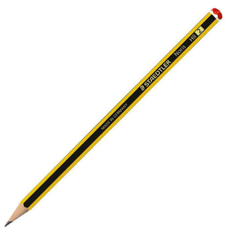 Το κλασικό μολύβι Staedtler Noris 120 HB με τις χαρακτηριστικές μαύρες και κίτρινες ρίγες