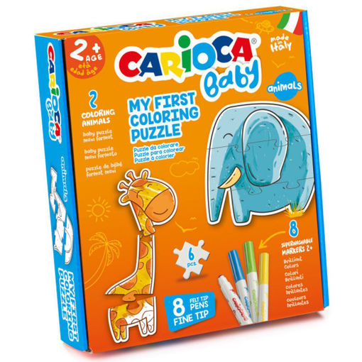 Μαρκαδόροι Carioca Baby 8+2 τεμάχια με παζλ ζώων για παιδιά 2 ετών – σετ ζωγραφικής και δημιουργικής απασχόλησης