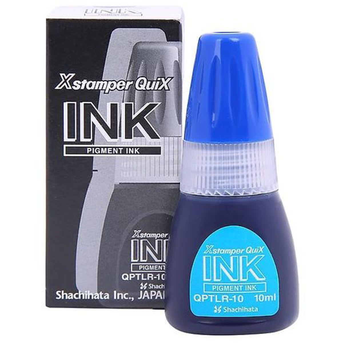 Μπλε μελάνι Quix Xstamper 10ml για σφραγίδες, φιαλίδιο ακριβείας με γρήγορο στέγνωμα, EAN 4549441101212, Lichnaribooks.