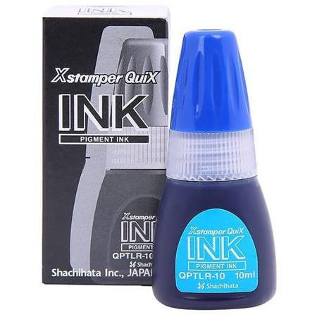 Μπλε μελάνι Quix Xstamper 10ml για σφραγίδες, φιαλίδιο ακριβείας με γρήγορο στέγνωμα, EAN 4549441101212, Lichnaribooks.