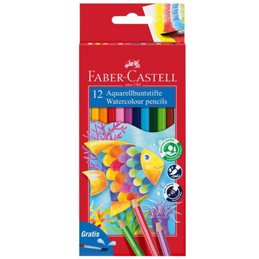 Ξυλομπογιές Faber Castell Aquarell 12 τεμάχια 4005401144137 Lichnaribooks