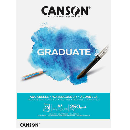 Μπλοκ Canson Graduate Watercolour Α3 250g/m² 20 φύλλα C400110375 3148950021175 Lichnaribooks