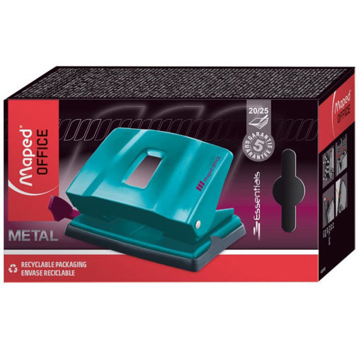 Περφορατέρ Maped Essentials Deco 25 φύλλων με οδηγό ευθυγράμμισης – Κωδικός 402400